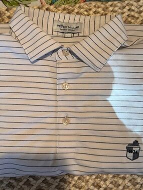 Peter Millar Summer Comfort Polo Shirt Men’s Medium Striped Performance Golf